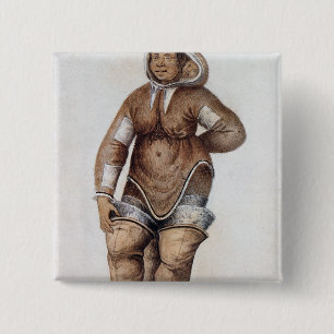 Badge Carré 5 Cm Femme et bébé esquimaux
