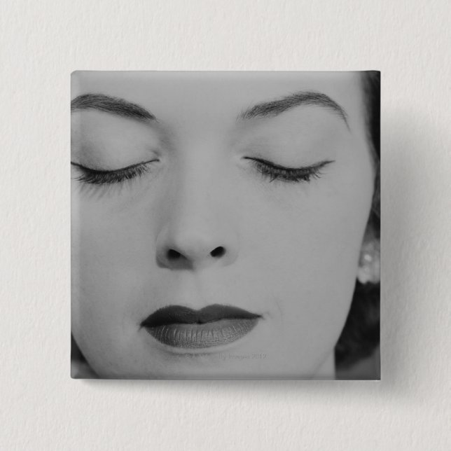 Badge Carré 5 Cm Femme mûre 2 (Devant)
