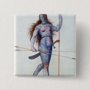 Badge Carré 5 Cm Femme Pictish