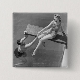 Badge Carré 5 Cm Femme sur le conseil de plongée