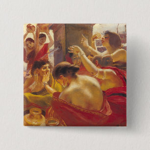 Badge Carré 5 Cm Femmes de Madura à une fontaine