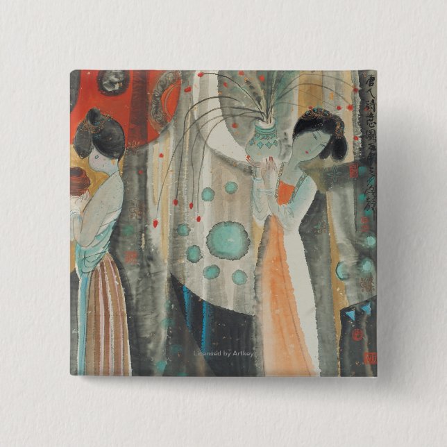 Badge Carré 5 Cm Femmes de Tang (Devant)
