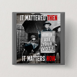 Badge Carré 5 Cm Femmes! Utilisez Votre Vote ! Non daté