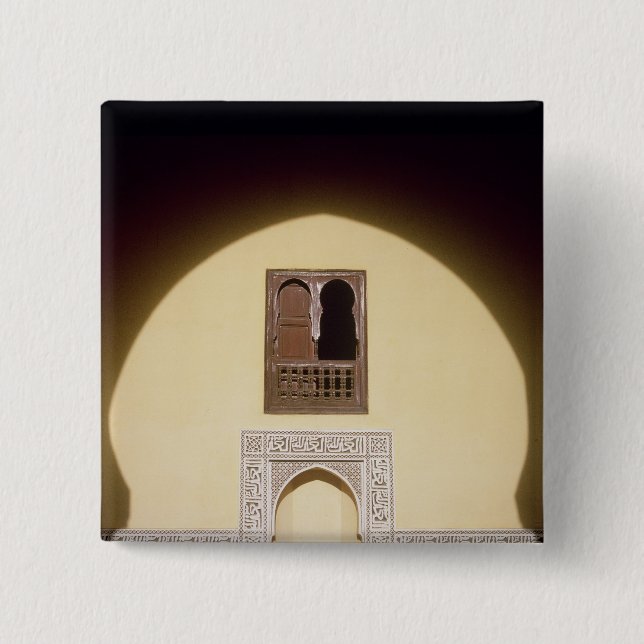 Badge Carré 5 Cm Fenêtre marocaine typique (Devant)