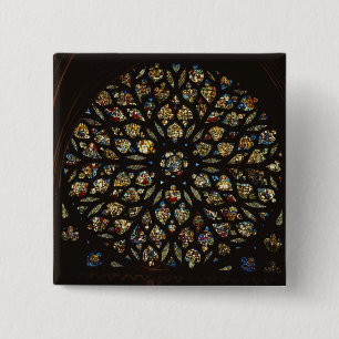 Badge Carré 5 Cm Fenêtre rose au-dessus de la porte occidentale,