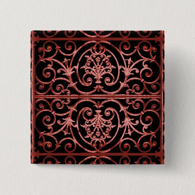 Badge Carré 5 Cm Fer Highgate (Devant)