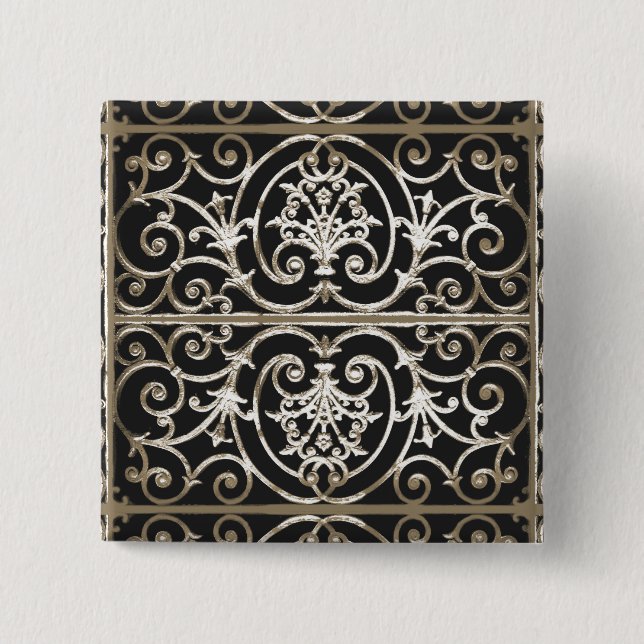 Badge Carré 5 Cm Fer Highgate (Devant)