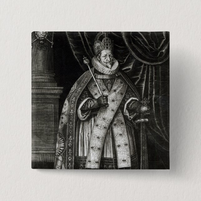 Badge Carré 5 Cm Ferdinand II 1622 (Devant)