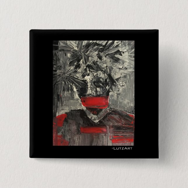 Badge Carré 5 Cm Fermé le goupille (Devant)