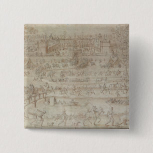 Badge Carré 5 Cm Festival au d'Anet de château