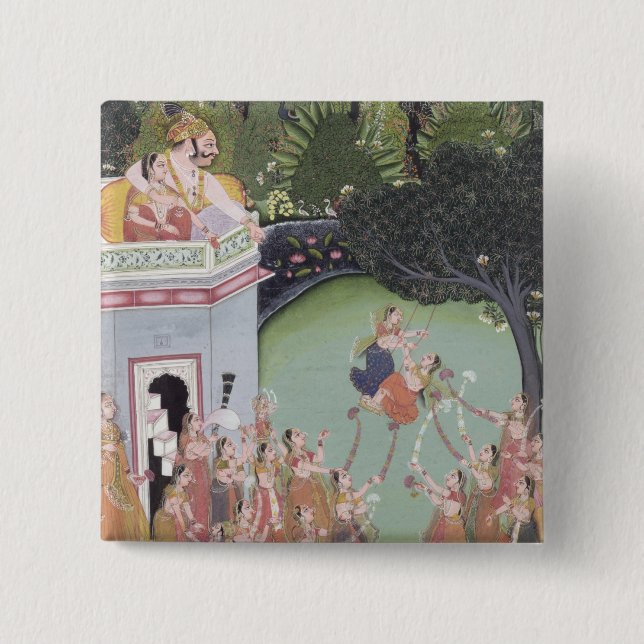 Badge Carré 5 Cm Festival d'oscillation (Devant)