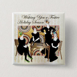 Badge Carré 5 Cm Festival Mah Jongg