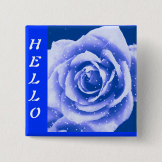 Badge Carré 5 Cm Fête #2-bleu rose_