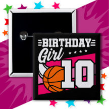 Fête de basket-ball 10 ans Fille 10e anniversaire