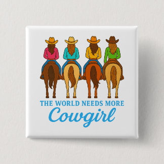 Badge Carré 5 Cm Fête de Fiançailles Western des Vachères Colorées