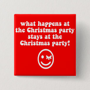 Badge Carré 5 Cm Fête de Noël drôle