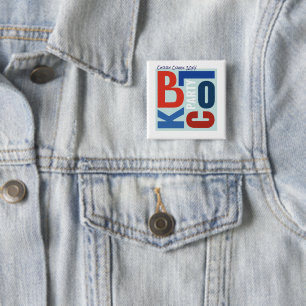 Badge Carré 5 Cm Fête de quartier de type rétro Block Fest du 4 jui