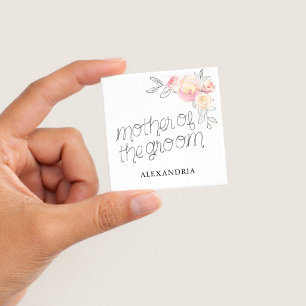 Badge Carré 5 Cm Fête prénuptiale organisée par la mère du marié