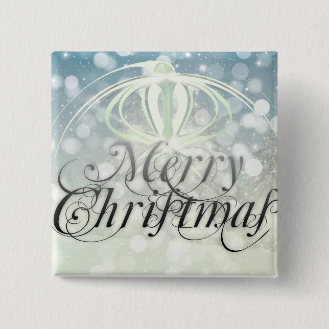 Badge Carré 5 Cm Fêtes de Noël (Devant)