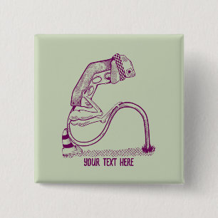 Badge Carré 5 Cm Feu de circulation déprimé