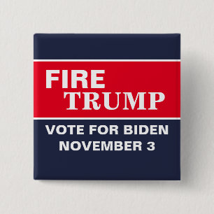 Badge Carré 5 Cm Feu Trump Vote Biden 2020 Politique électorale pel