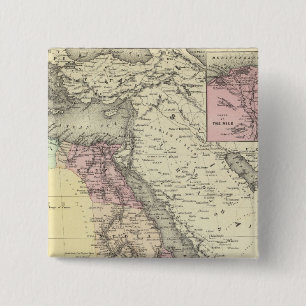 Badge Carré 5 Cm Feuille Afrique-Est