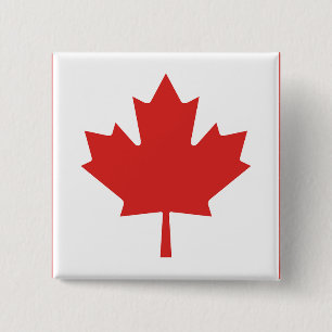 Badge Carré 5 Cm Feuille d'érable du Canada
