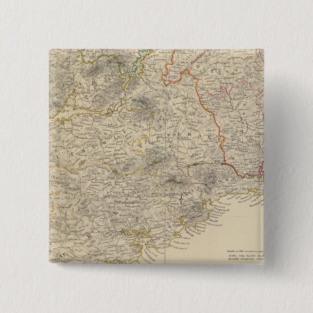 Badge Carré 5 Cm Feuille sud irlandaise (Devant)