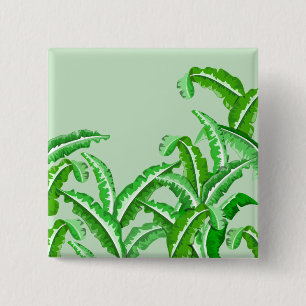 Badge Carré 5 Cm Feuilles de betteraves vertes