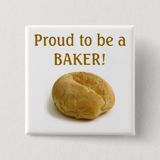 Badge Carré 5 Cm Fier d'être un bouton de BOULANGER