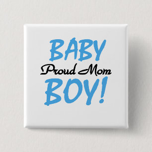 Badge Carré 5 Cm Fier maman Baby Boy Tshirts et cadeaux