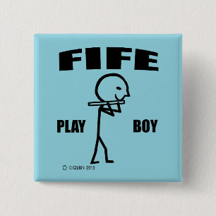 Badge Carré 5 Cm Fife Play Boy