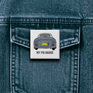Badge Carré 5 Cm Figarations Jote Lapis Grey Figaro Nom de voiture
