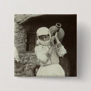 Badge Carré 5 Cm Fille arménienne de pays, Erevan