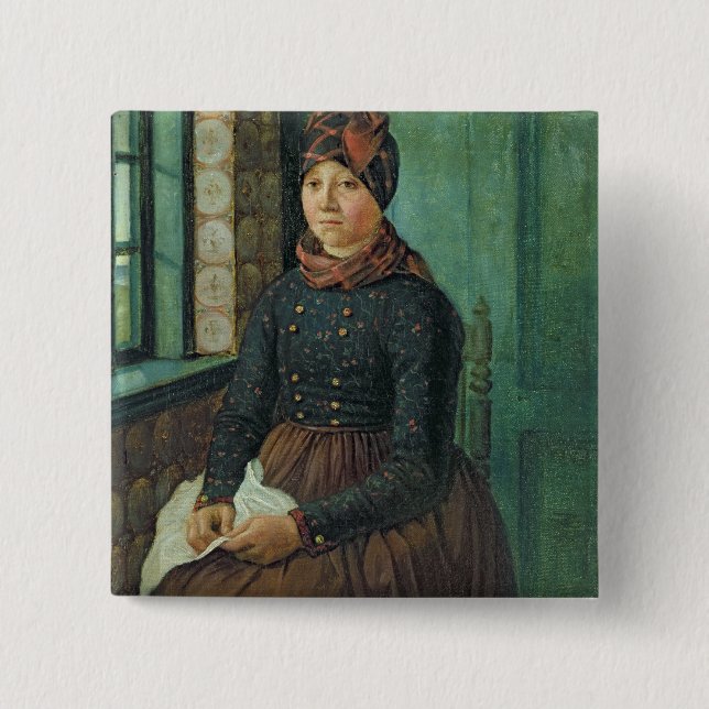 Badge Carré 5 Cm Fille de Fano, 1834 (Devant)
