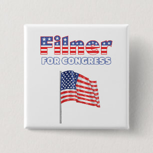 Badge Carré 5 Cm Filner pour la conception patriotique de drapeau