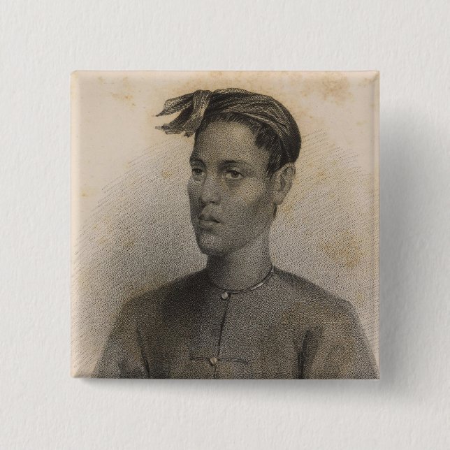 Badge Carré 5 Cm Fils du Sultan, Sooloo, Philippines (Devant)