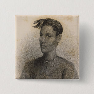 Badge Carré 5 Cm Fils du Sultan, Sooloo, Philippines