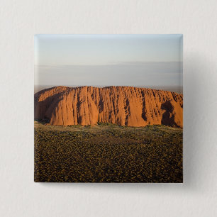 Badge Carré 5 Cm Fin d'après-midi Lumière sur Uluru / Ayers Rock,