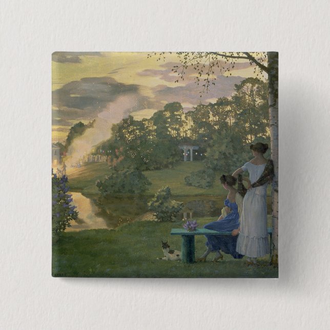 Badge Carré 5 Cm Fireworks, 1922 (Devant)