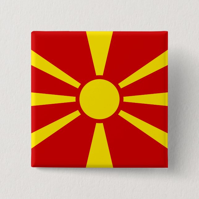 Badge Carré 5 Cm Flag de Macedonia (Devant)