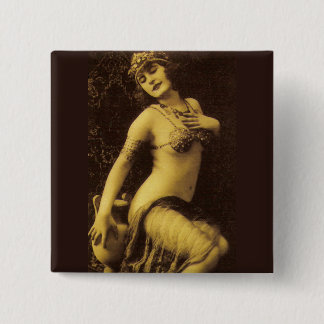 Badge Carré 5 Cm Flapper en Sepia 1