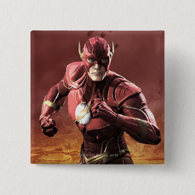 Badge Carré 5 Cm Flash (Devant)