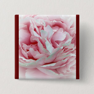 Badge Carré 5 Cm Fleur en pastel