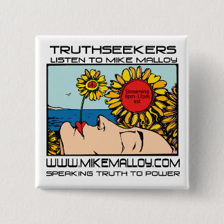 BADGE CARRÉ 5 CM FLEUR POWR TRUTHSEEKER