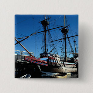 Badge Carré 5 Cm Fleur printanière II, site historique national,