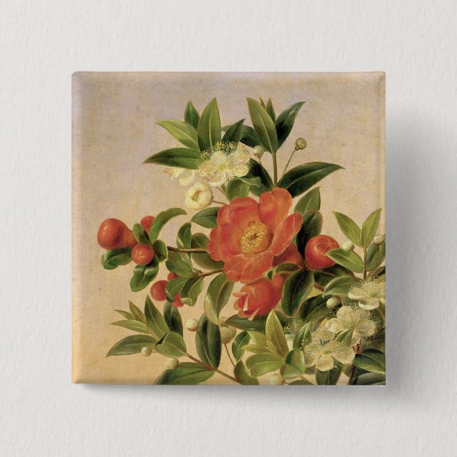 Badge Carré 5 Cm Fleurs, 1835 (Devant)