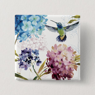 Badge Carré 5 Cm Fleurs de ressort