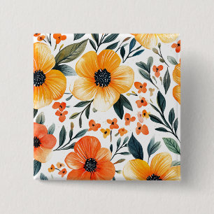 Badge Carré 5 Cm Fleurs Floral Pattern Sublimation-95654