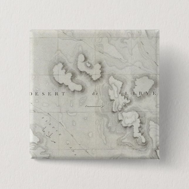 Badge Carré 5 Cm Fleuve Sans Eau, Égypte (Devant)